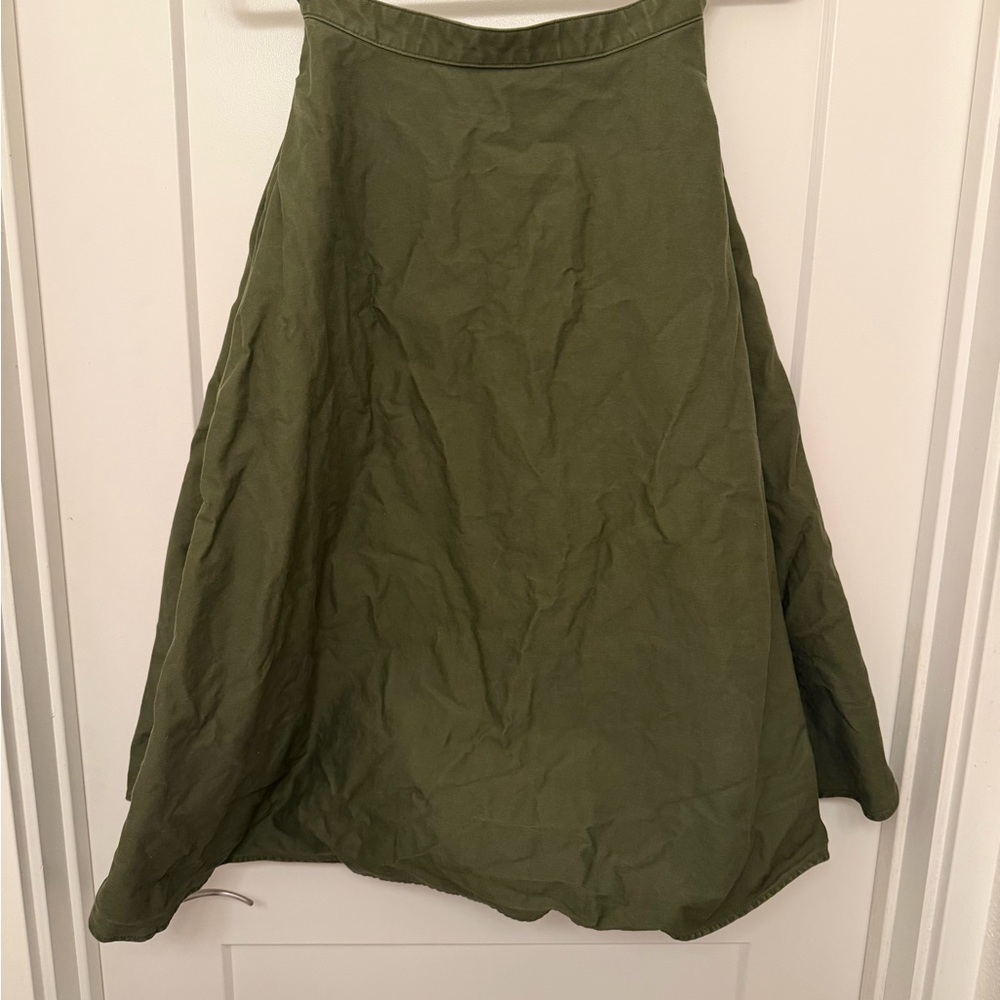Uniqlo Forest Green A-Line Skirt